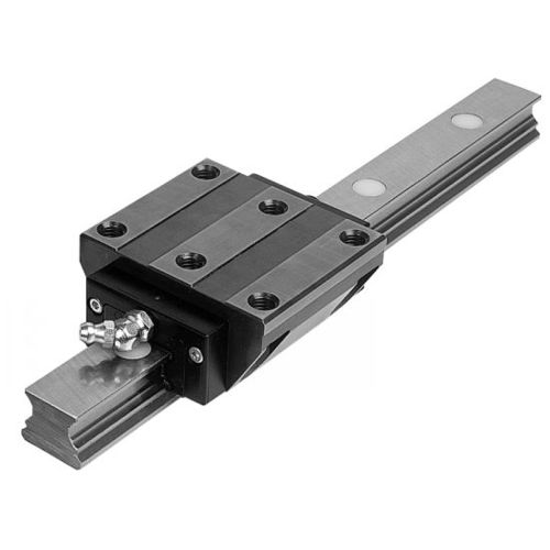Guia linear com quatro carreiras de esferas recirculantes - B23-GB4E-N - Michaud Chailly - para cargas pesadas / de trilho