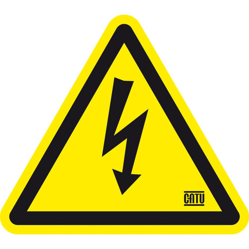 Placa de identificação autocolante - AT-49/05 - CATU - de segurança / com instruções
