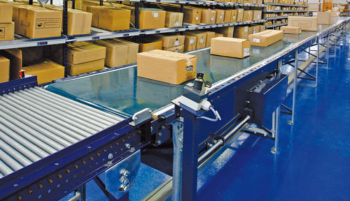 Sistema transportador para recipientes - MECALUX - de caixas de papelão
