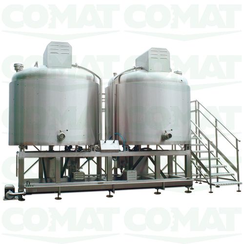 Tanque para leite - POL-P - Comat - para a produção de coalhada / vertical / com agitador