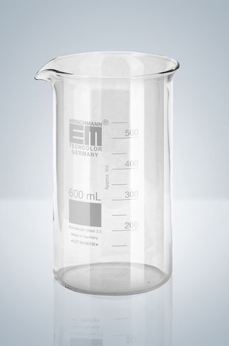 Copo béquer graduado - 50 - 3 000 ml - Hirschmann Laborgeräte GmbH & Co. KG - em vidro