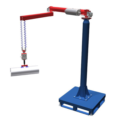 Braço manipulador pneumático - max. 150 kg, 1 600 mm - HUSCH GmbH - com ventosa / de coluna / móvel