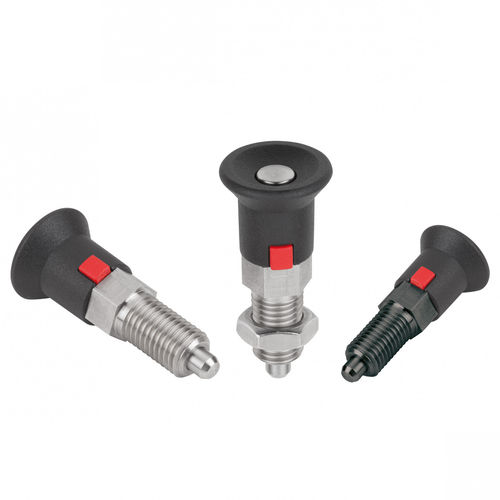 Posicionador retrátil em aço inoxidável - K1213 series - HEINRICH KIPP WERK GmbH & Co. KG - com fecho / trava