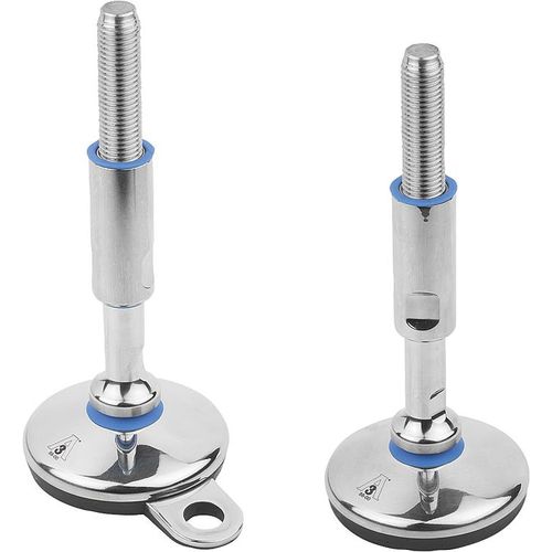 Pé de máquina - K1303 series - HEINRICH KIPP WERK GmbH & Co. KG - de borracha / em NBR / em aço inoxidável