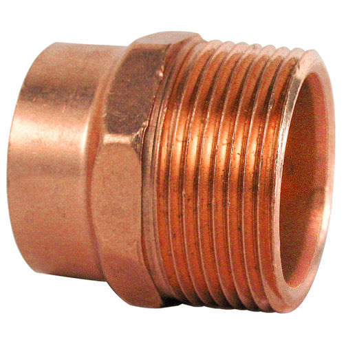 Adaptador hidráulico para tubos - C x M - Wrot 904  - NIBCO - macho / em liga metálica / em cobre