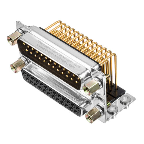 Conector com duas entradas - DPB Series - Positronic Industries - de alimentação elétrica / D-Sub / PCB