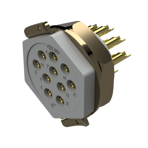 Conector hexagonal - GH Series - Positronic Industries - de alimentação elétrica / PCB / reto