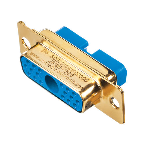 Conector D-Sub - SCBCD Series - Positronic Industries - de alimentação elétrica / RF / híbrido