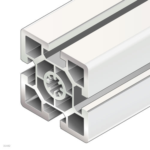 Perfil em alumínio anodizado - 3842557202 - Bosch Rexroth - Assembly Technology - retangular / aberto
