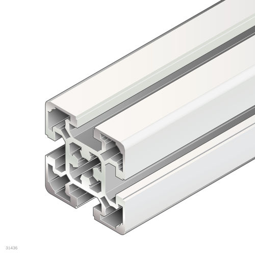 Perfil em alumínio anodizado - 3842529351 - Bosch Rexroth - Assembly Technology - retangular / aberto