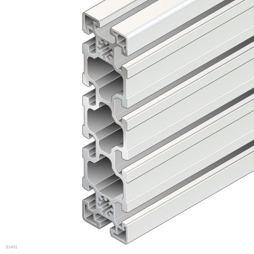 Perfil em alumínio anodizado - 3842553616 - Bosch Rexroth - Assembly Technology - retangular / aberto