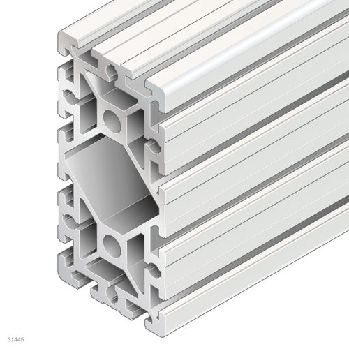 Perfil em alumínio anodizado - 3842553617 - Bosch Rexroth - Assembly Technology - retangular / aberto