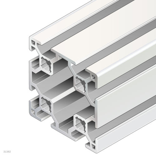 Perfil em alumínio anodizado - 3842535176 - Bosch Rexroth - Assembly Technology - retangular / aberto