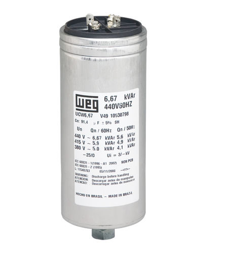 Capacitor de filme de polipropileno metalizado - UCW  - WEG Gear Systems GmbH - cilíndrico / de corrente / monofásico