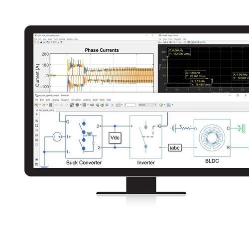 Software de simulação - Simscape Electrical™ - The MathWorks - de modelagem / para sistema elétrico de potência / Hardware-in-the-Loop (HIL)