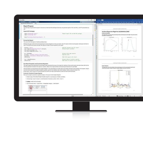 Software de criação de laudos - MATLAB Report Generator™ - The MathWorks - automático
