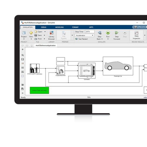 Software de simulação - Powertrain Blockset™ - The MathWorks - de modelagem / para a indústria automóvel