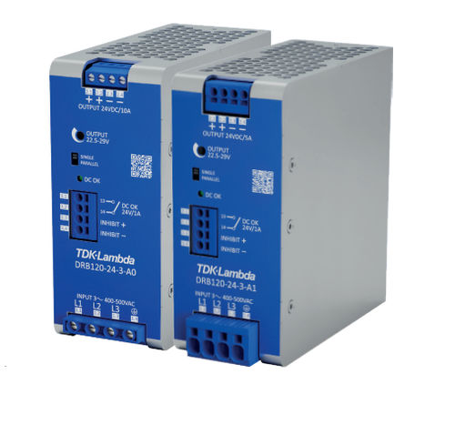 Fonte de alimentação elétrica para trilho DIN - DRB series  - TDK-Lambda - CA/CC / trifásica / redundante