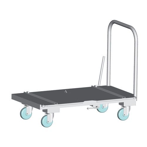 Carrinho de transporte - SY 5010/2 - alvi - em aço inoxidável / em poliuretano / com plataforma