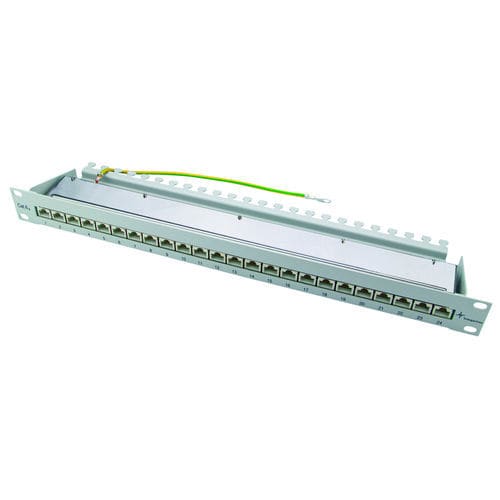Patch panel 19" - 100007016 - TELEGARTNER - modular / RJ45