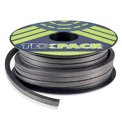 Gaxeta trançada em grafite - 4137/E - TEXPACK - com fios de carbono / de alta resistência / para válvulas