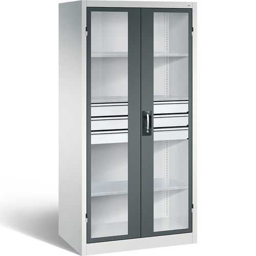 Armário com porta envidraçada - C + P Möbelsysteme - de acondicionamento / para oficina / de piso