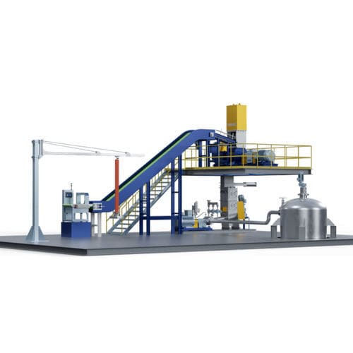 Moinho para aparas - SUNKAIER INDUSTRIAL TECHNOLOGY CO.,LTD. - para borracha / com rotor / horizontal