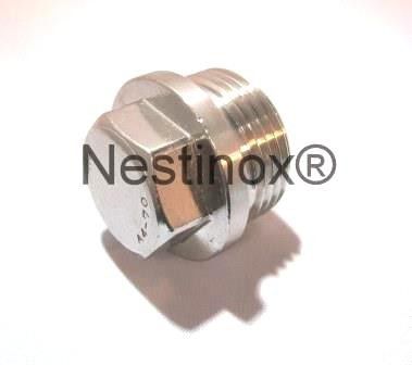 Tampão hexagonal - Nestinox B.V. - com rosca / metálico