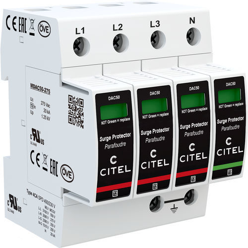 Dispositivo de proteção contra surtos de tipo 2 - DAC50S series - CITEL - para fonte de alimentação / contra correntes transitórias / desconectável