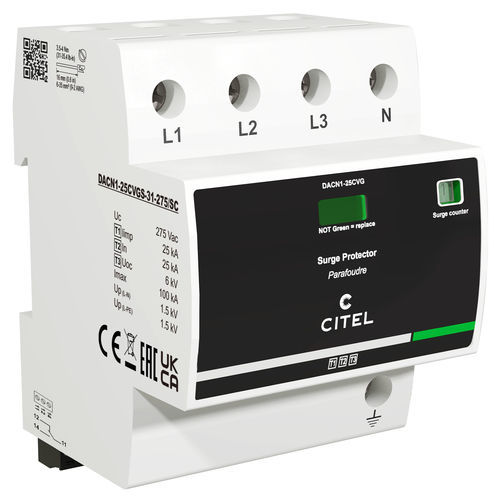Dispositivo de proteção contra surtos com contador de surtos - DACN1-25CVGS series - CITEL - do tipo 1 + 2 / de telesinalização / compacto
