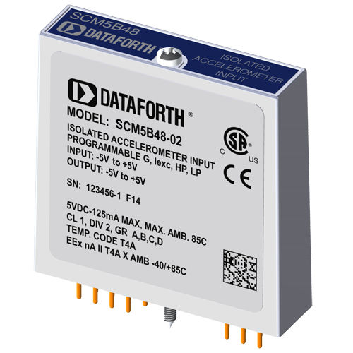 Módulo de processamento de sinais de entrada - SCM5B48-02 - Dataforth Corporation - para acelerômetro