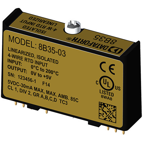 Módulo de processamento de sinais de entrada - 8B35-03 - Dataforth Corporation - para RTD / 4 terminais / de linearização