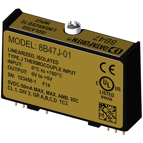 Módulo de processamento de sinais de entrada - 8B47J-01 - Dataforth Corporation - para termopar / de linearização