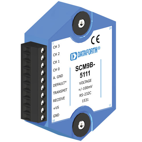 Módulo de processamento de sinais de quatro canais - SCM9B-5111 - Dataforth Corporation - de entrada / de tensão / de sensor para computador