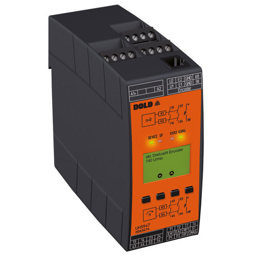 Monitor de segurança para velocidade zero - SAFEMASTER S | UH 5947 - DOLD - para velocidade / para trilho DIN