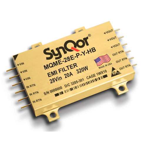 Filtro eletrônico modo diferencial - MQ series  - SYNQOR - passa-baixa / passivo / EMI