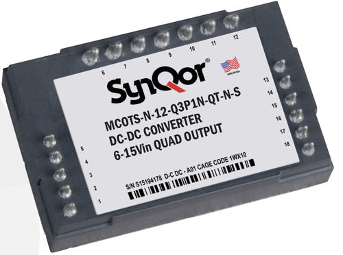 Conversor CC-CC não-isolado - MCOTS-N-12-Q3P1N-QT - SYNQOR - para PCI / robusto