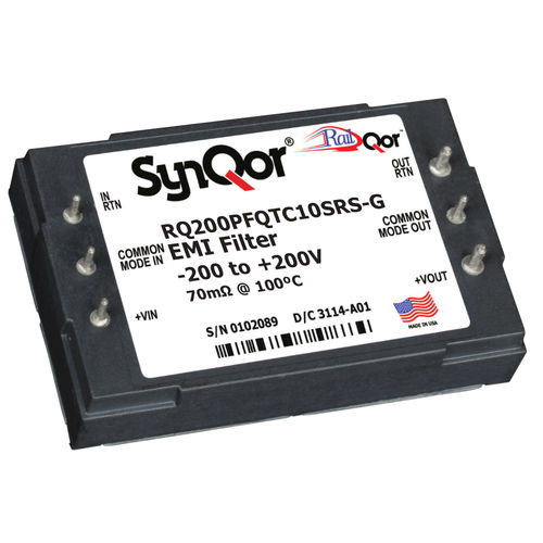 Filtro eletrônico modo diferencial - RQ200PFQTx10 - SYNQOR - passivo / em modo comum / EMI