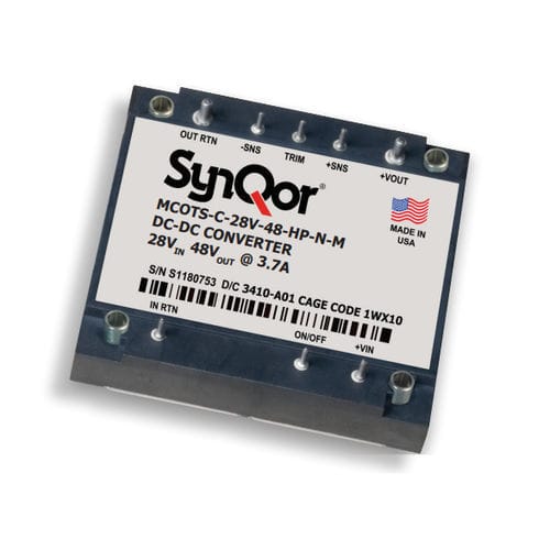Conversor CC-CC regulado - Mil-COTS 28V  - SYNQOR - isolado / para PCI / com saída simples