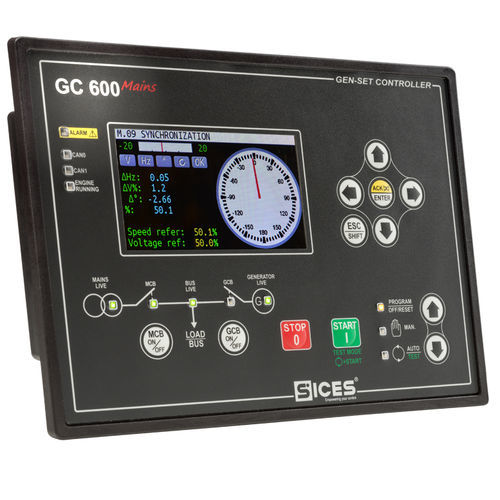 Controlador para grupo gerador de energia automático - GC600 - S.I.C.E.S. - paralelo / manual / digital