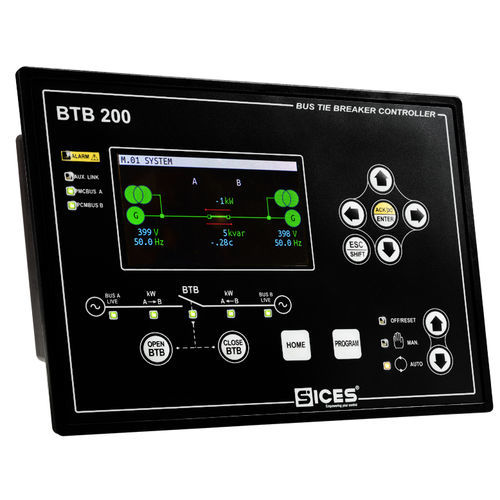 Controlador para grupo gerador de energia automático - BTB 200 - S.I.C.E.S. - paralelo / manual / com gestão multibarras