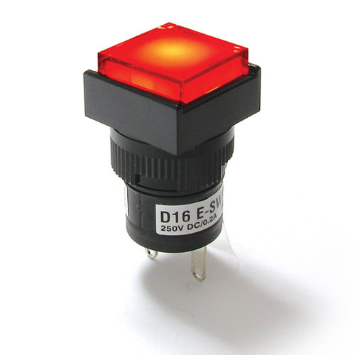 Botão de comando com iluminação - L16 series  - E-SWITCH - on/off / com indicador luminoso / retangular