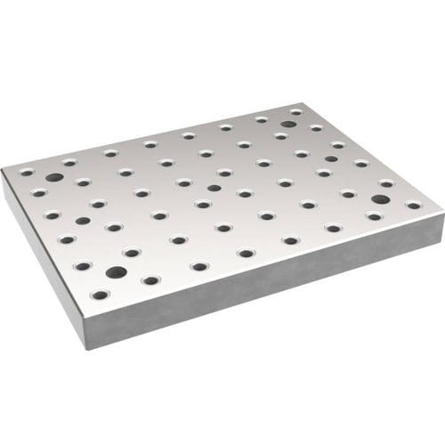 Placa de fixação modular - EH 1501.300 - EH 1501.500 series - HALDER France - em ferro fundido / retangular