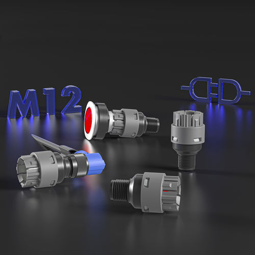 Conector M12 - FRT Connect - Georg Schlegel GmbH & Co. KG - de dados / de alimentação elétrica / reto