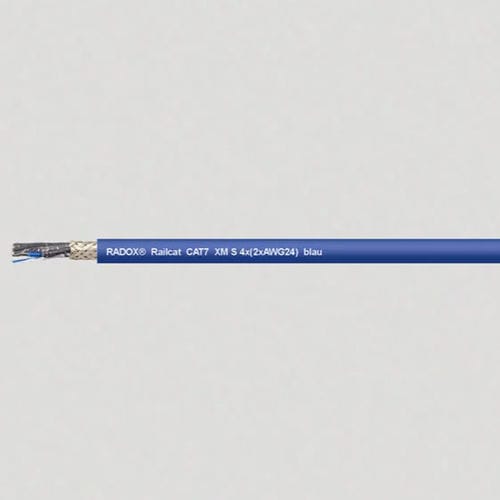 Cabo elétrico em cobre - RADOX® Railcat - HELUKABEL - para aplicações ferroviárias / OEM / azul