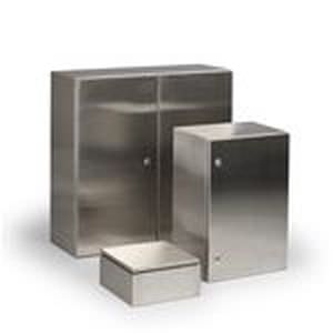 Armário de acondicionamento - IP 66 | Cubo E - ENSTO - para instalação na parede / com portas de bater / em aço inoxidável