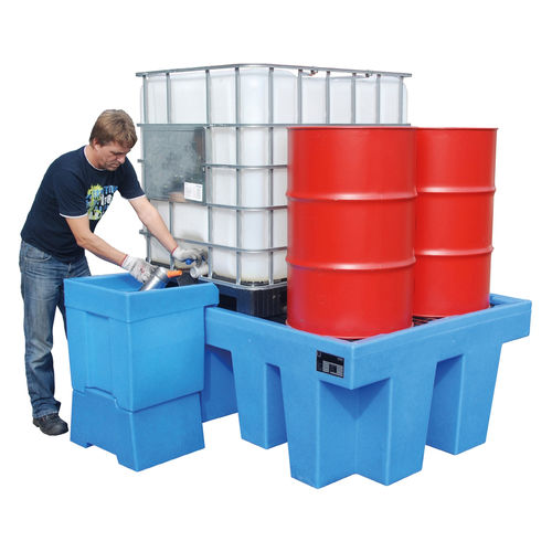 Bacia de contenção para tambores - WP series - Bauer - para contentor IBC / em polietileno / para paletes