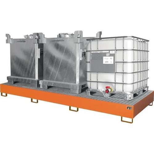 Bacia de contenção para tambores - Bauer - em aço / com grelha galvanizada