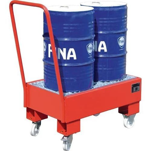 Bacia de contenção para tambores - Bauer - em aço / móvel