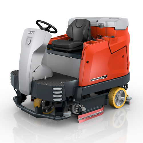 Lavadora automática de piso para operador a bordo - Scrubmaster B400 R - HAKO - a bateria / compacta